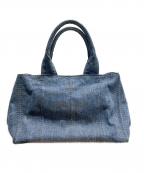 PRADAプラダ）の古着「カナパ デニムトートバッグ」｜ブルー