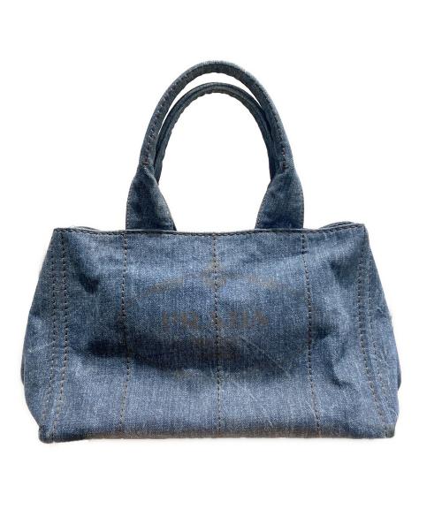 PRADA（プラダ）PRADA (プラダ) カナパ デニムトートバッグ ブルーの古着・服飾アイテム