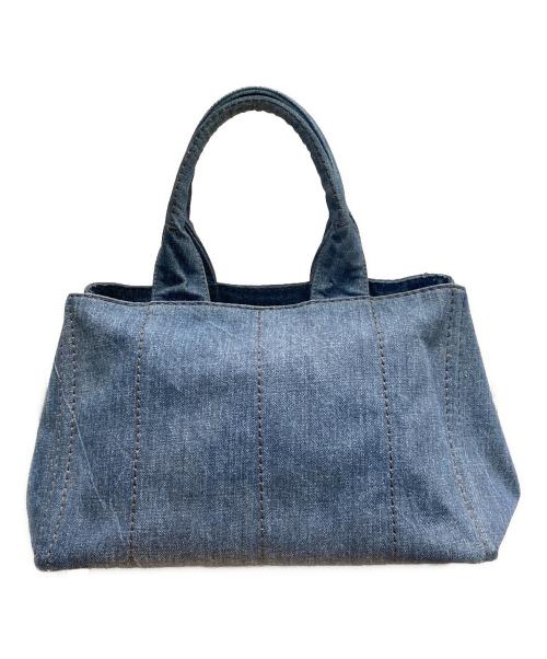 PRADA（プラダ）PRADA (プラダ) カナパ デニムトートバッグ ブルーの古着・服飾アイテム