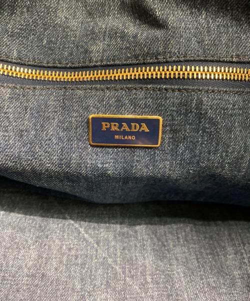 PRADA（プラダ）PRADA (プラダ) カナパ デニムトートバッグ ブルーの古着・服飾アイテム