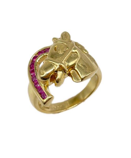 NO BRAND（ノーブランド）NO BRAND (ノーブランド) ホースモチーフ K18リング サイズ:12号の古着・服飾アイテム