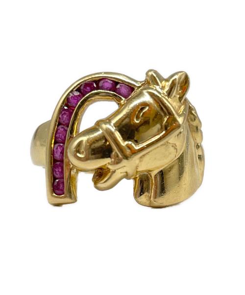 NO BRAND（ノーブランド）NO BRAND (ノーブランド) ホースモチーフ K18リング サイズ:12号の古着・服飾アイテム