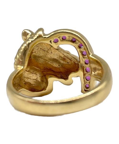 NO BRAND（ノーブランド）NO BRAND (ノーブランド) ホースモチーフ K18リング サイズ:12号の古着・服飾アイテム