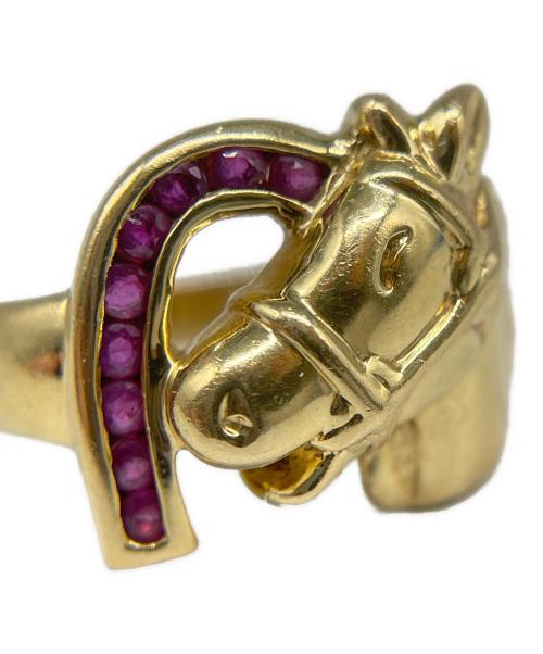NO BRAND（ノーブランド）NO BRAND (ノーブランド) ホースモチーフ K18リング サイズ:12号の古着・服飾アイテム