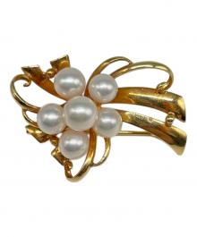 NO BRAND（ノーブランド）の古着「パール付K18ブローチ」