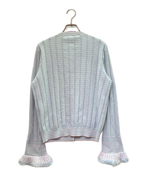 CHANEL（シャネル）CHANEL (シャネル) ココマークボタン カーディガン ライトブルー サイズ:42の古着・服飾アイテム