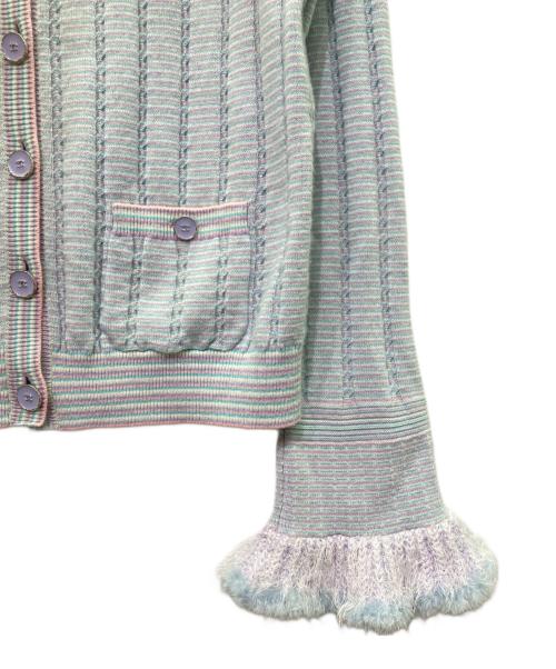 CHANEL（シャネル）CHANEL (シャネル) ココマークボタン カーディガン ライトブルー サイズ:42の古着・服飾アイテム