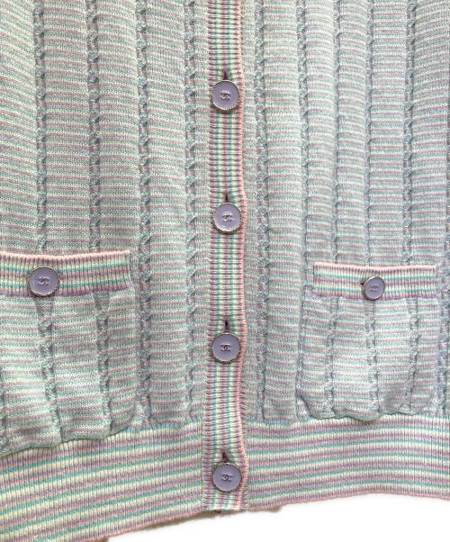 CHANEL（シャネル）CHANEL (シャネル) ココマークボタン カーディガン ライトブルー サイズ:42の古着・服飾アイテム