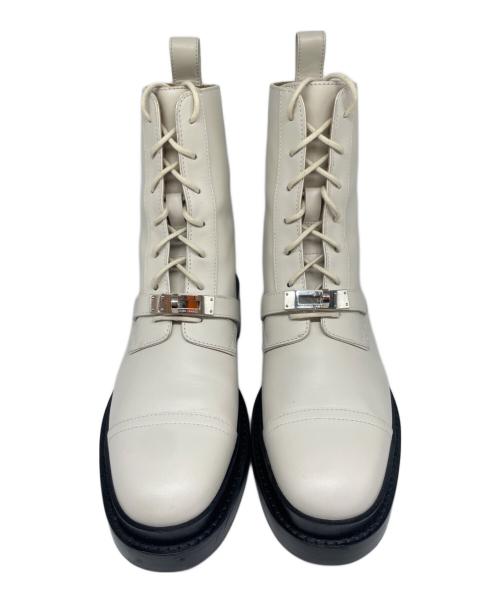 HERMES（エルメス）HERMES (エルメス) 《ファンク》ショートブーツ ホワイト サイズ:37 2/1の古着・服飾アイテム