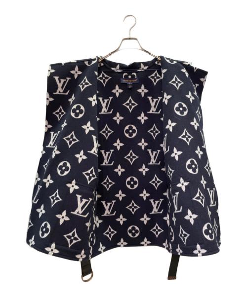 LOUIS VUITTON（ルイ ヴィトン）LOUIS VUITTON (ルイ ヴィトン) Flap Pocket Hooded Wrap Coat ネイビー サイズ:36の古着・服飾アイテム