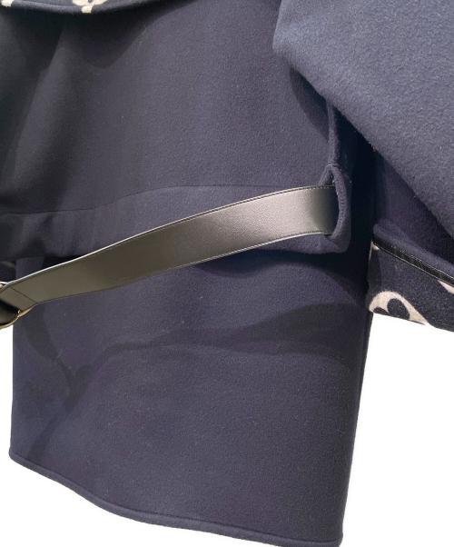 LOUIS VUITTON（ルイ ヴィトン）LOUIS VUITTON (ルイ ヴィトン) Flap Pocket Hooded Wrap Coat ネイビー サイズ:36の古着・服飾アイテム