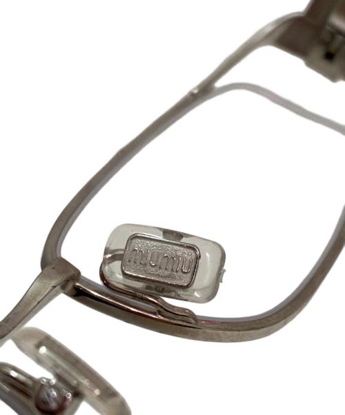 MIU MIU（ミュウミュウ）MIU MIU (ミュウミュウ) 伊達メガネ ピンク サイズ:50□17の古着・服飾アイテム