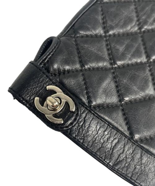 CHANEL（シャネル）CHANEL (シャネル) ココマーク レザー手袋 ブラック サイズ:7 1/2の古着・服飾アイテム