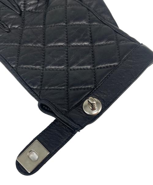 CHANEL（シャネル）CHANEL (シャネル) ココマーク レザー手袋 ブラック サイズ:7 1/2の古着・服飾アイテム
