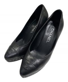 中古・古着通販】CHANEL (シャネル) カメリア トングサンダル ブラック