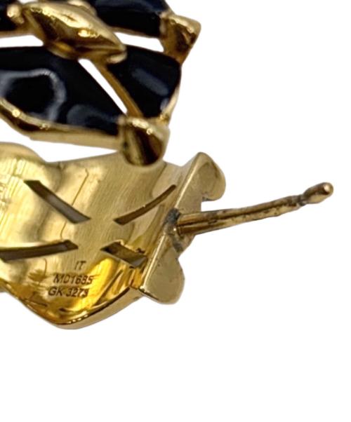 LOUIS VUITTON（ルイ ヴィトン）LOUIS VUITTON (ルイ ヴィトン) Malletage Stud Earring/ピアス・マルタージュ スタッズ ゴールド×ブラック サイズ:-の古着・服飾アイテム