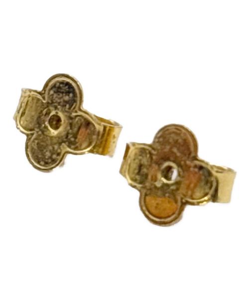LOUIS VUITTON（ルイ ヴィトン）LOUIS VUITTON (ルイ ヴィトン) Malletage Stud Earring/ピアス・マルタージュ スタッズ ゴールド×ブラック サイズ:-の古着・服飾アイテム