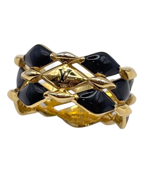 LOUIS VUITTON（ルイ ヴィトン）LOUIS VUITTON (ルイ ヴィトン) リング マルタージュ ゴールド×ブラック サイズ:Lの古着・服飾アイテム