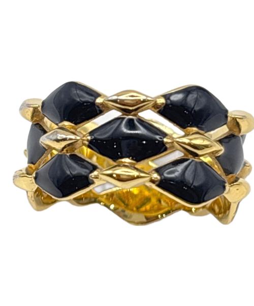 LOUIS VUITTON（ルイ ヴィトン）LOUIS VUITTON (ルイ ヴィトン) リング マルタージュ ゴールド×ブラック サイズ:Lの古着・服飾アイテム