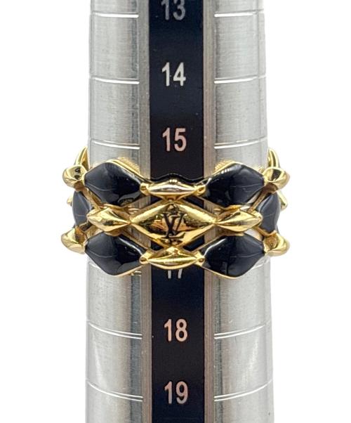 LOUIS VUITTON（ルイ ヴィトン）LOUIS VUITTON (ルイ ヴィトン) リング マルタージュ ゴールド×ブラック サイズ:Lの古着・服飾アイテム