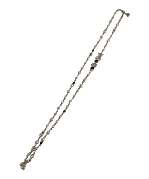 CHANEL（シャネル）CHANEL (シャネル) パールストーン ロングネックレス ゴールド×ホワイトの古着・服飾アイテム