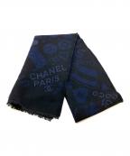 CHANELシャネル）の古着「ウールマフラー」｜ネイビー