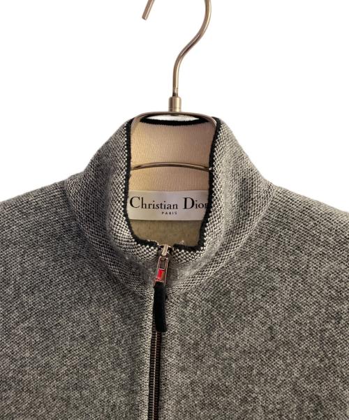 Christian Dior（クリスチャン ディオール）Christian Dior (クリスチャン ディオール) カシミヤ混ジップコート ライトグレー サイズ:36の古着・服飾アイテム