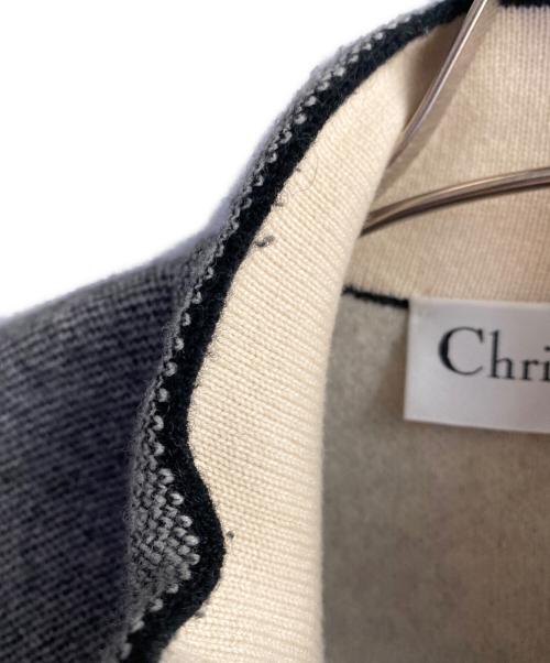 Christian Dior（クリスチャン ディオール）Christian Dior (クリスチャン ディオール) カシミヤ混ジップコート ライトグレー サイズ:36の古着・服飾アイテム