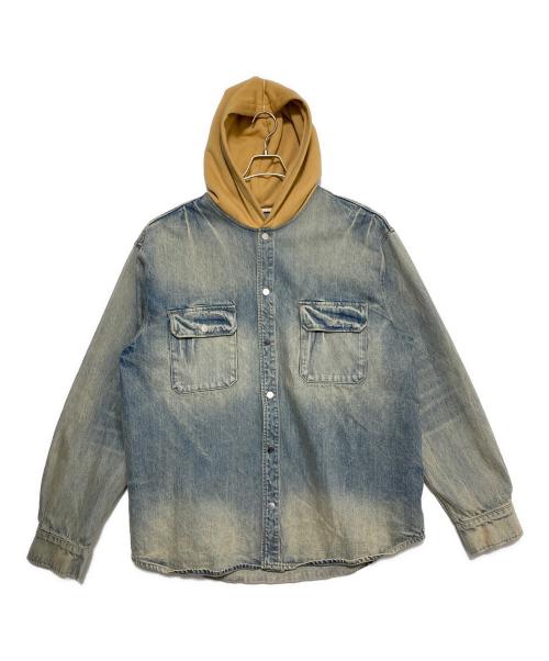 AMIRI（アミリ）AMIRI (アミリ) Denim hooded overshirt インディゴ サイズ:XXLの古着・服飾アイテム