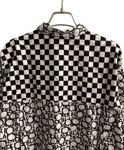 BLACK COMME des GARCONS（ブラックコムデギャルソン）BLACK COMME des GARCONS (ブラックコムデギャルソン) チェッカーフラッグ長袖シャツ ホワイト×ブラック サイズ:XLの古着・服飾アイテム