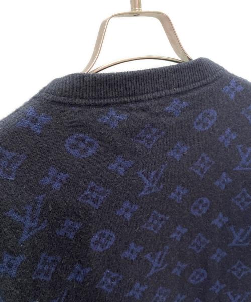 LOUIS VUITTON（ルイ ヴィトン）LOUIS VUITTON (ルイ ヴィトン) ハーフアンドハーフモノグラムニットセーター ブラック サイズ:XLの古着・服飾アイテム