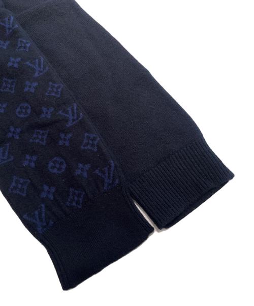 LOUIS VUITTON（ルイ ヴィトン）LOUIS VUITTON (ルイ ヴィトン) ハーフアンドハーフモノグラムニットセーター ブラック サイズ:XLの古着・服飾アイテム