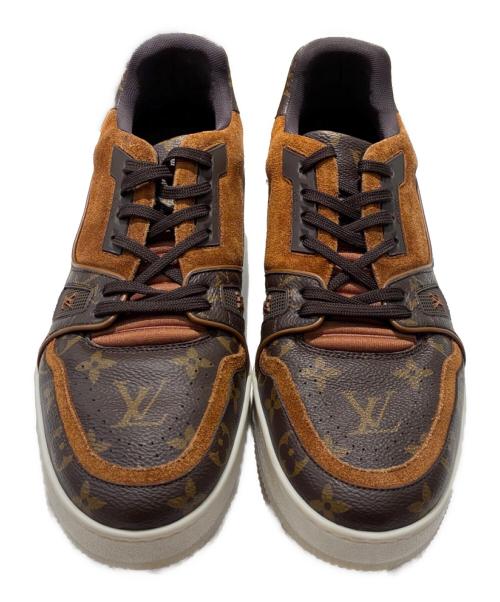 LOUIS VUITTON（ルイ ヴィトン）LOUIS VUITTON (ルイ ヴィトン) LVトレイナーラインスニーカー・LVモノグラムトレイナーラインスニーカー ブラウン サイズ:SIZE7の古着・服飾アイテム