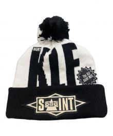 SAINT MICHAEL（セントマイケル）の古着「KLF_KNIT CAP/KLF/WHITE」｜ホワイト×ブラック