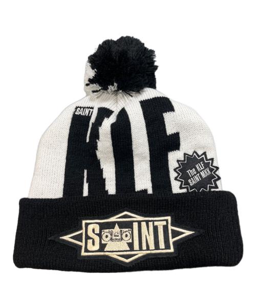 SAINT MICHAEL（セントマイケル）SAINT MICHAEL (セントマイケル) KLF_KNIT CAP/KLF/WHITE ホワイト×ブラックの古着・服飾アイテム