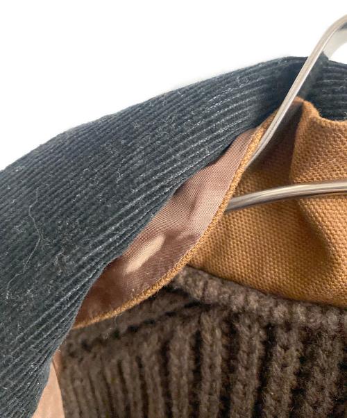 sacai（サカイ）sacai (サカイ) CarHartt (カーハート) 25AW Carhartt WIP Duck x Wool Knit Blouson ブラウン サイズ:4の古着・服飾アイテム