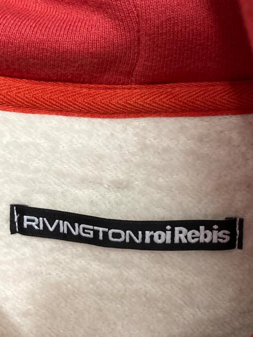 RIVINGTON roi Rebis（リヴィントンロイレヴィス）RIVINGTON roi Rebis (リヴィントンロイレヴィス) OPEN UP AGAPE HOODIE レッド×ホワイト サイズ:Lの古着・服飾アイテム