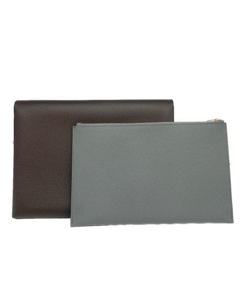 HERMES（エルメス）HERMES (エルメス)  Calvi GM/カルヴィ ブラウン×グレー サイズ:GMの古着・服飾アイテム