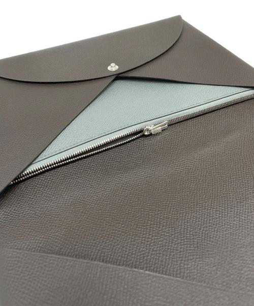 HERMES（エルメス）HERMES (エルメス)  Calvi GM/カルヴィ ブラウン×グレー サイズ:GMの古着・服飾アイテム