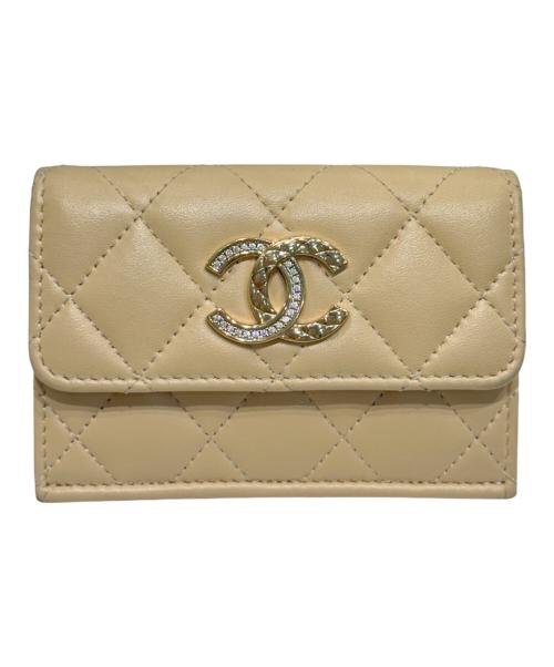 CHANEL（シャネル）CHANEL (シャネル) スモール フラップ ウォレット　AP4342 ベージュの古着・服飾アイテム