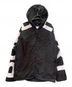 BURBERRYバーバリー）の古着「ロゴプリント ジップアップ ナイロンジャケット」｜ブラック