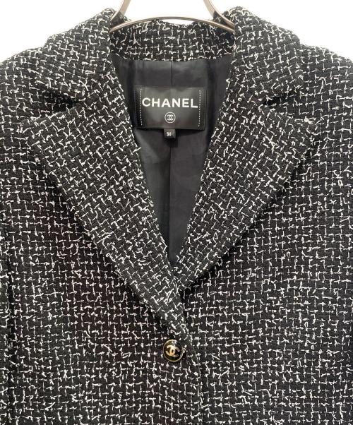 CHANEL（シャネル）CHANEL (シャネル) ココマーク ボタン ツイードジャケット ブラック サイズ:36の古着・服飾アイテム