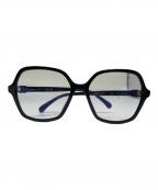 CHANELシャネル）の古着「ココ ラインストーン 眼鏡」｜ブラック