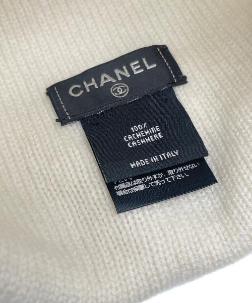 CHANEL（シャネル）CHANEL (シャネル) カシミヤ ニット帽子 ホワイトの古着・服飾アイテム