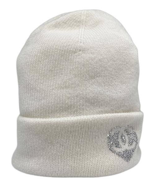 CHANEL（シャネル）CHANEL (シャネル) ココマークハートビーニー ホワイトの古着・服飾アイテム