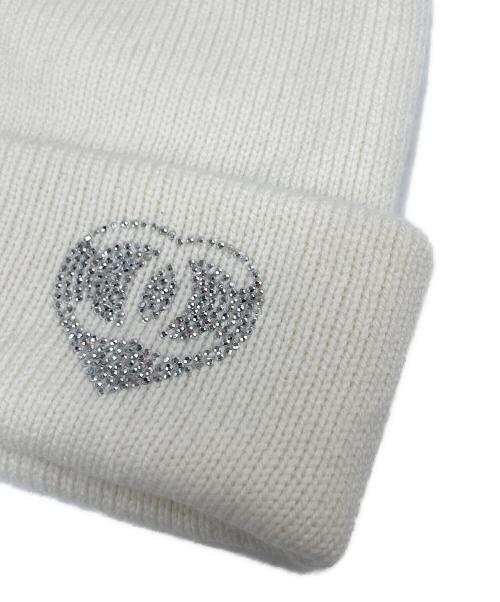 CHANEL（シャネル）CHANEL (シャネル) ココマークハートビーニー ホワイトの古着・服飾アイテム