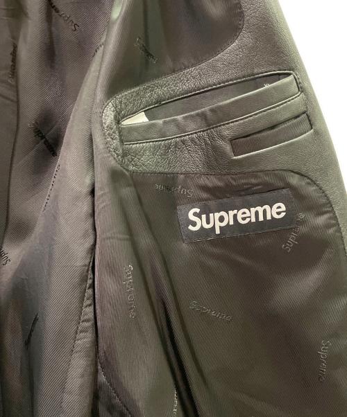 SUPREME（シュプリーム）SUPREME (シュプリーム) Leather Blazer ブラック サイズ:XLの古着・服飾アイテム