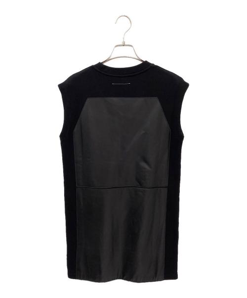 MM6 Maison Margiela（エムエムシックスメゾンマルジェラ）MM6 Maison Margiela (エムエムシックスメゾンマルジェラ) レザーミニドレス ブラック サイズ:Sの古着・服飾アイテム