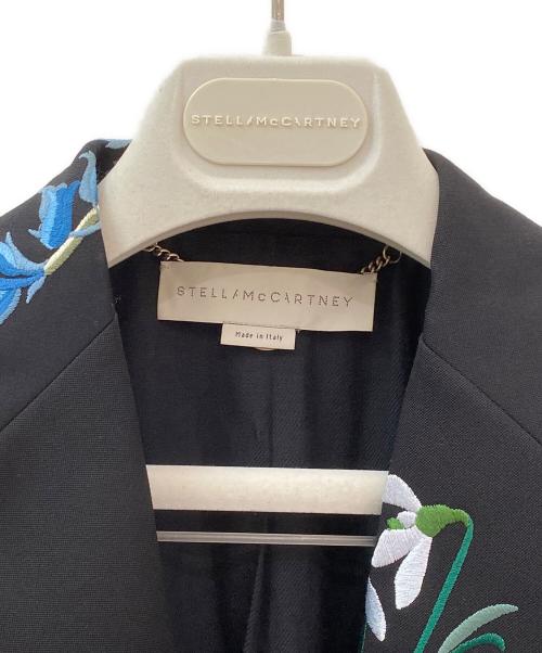 STELLA McCARTNEY（ステラマッカートニー）STELLA McCARTNEY (ステラマッカートニー) 刺繍テーラードジャケット ブラック サイズ:38の古着・服飾アイテム