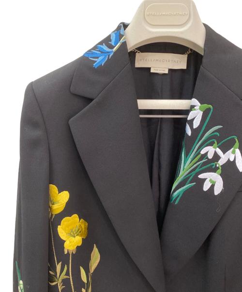 STELLA McCARTNEY（ステラマッカートニー）STELLA McCARTNEY (ステラマッカートニー) 刺繍テーラードジャケット ブラック サイズ:38の古着・服飾アイテム